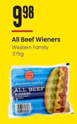 Freson Bros All Beef Wieners Western Family offer