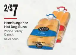Freson Bros Hamburger or Hot Dog Buns Venice Bakery offer