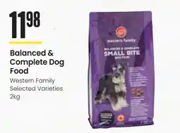 Freson Bros Balanced & Complete Dog Food Western Family offer
