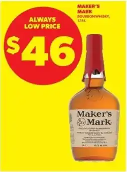 Real Canadian Liquorstore Marker's Mark Bourbon Whisky offer