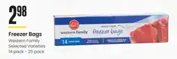 Freson Bros Freezer Bags Western Family offer