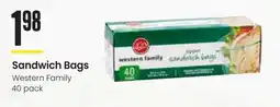 Freson Bros Sandwich Bags Western Family offer