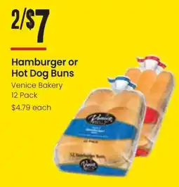 Freson Bros Hamburger or Hot Dog Buns Venice Bakery offer