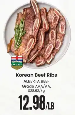Freson Bros Korean beef ribs alberta beef grade aaa/aa offer