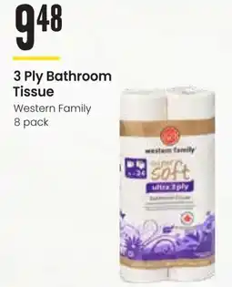Freson Bros 3 Ply Bathroom Tissue Western Family offer
