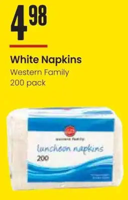 Freson Bros White Napkins Western Family offer