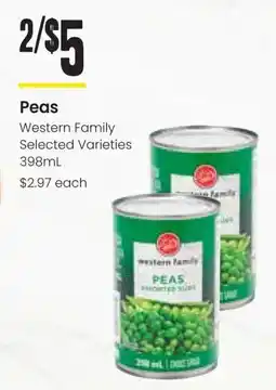 Freson Bros Peas Western Family offer