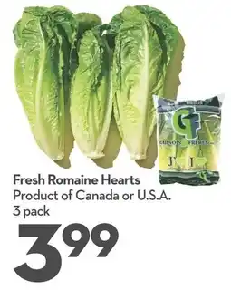 Garden Foods Fresh romaine hearts offer