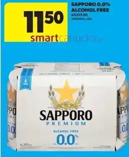 Real Canadian Superstore Sapporo 0.0% alcohol free offer