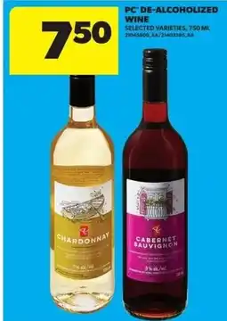 Real Canadian Superstore Pc de-alcoholized wine offer