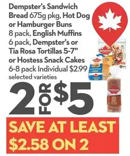 Garden Foods Dempster's sandwich bread offer