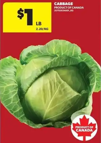 Real Canadian Superstore Cabbage offer
