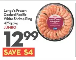 Garden Foods Longo's frozen cooked pacific white shrimp ring offer