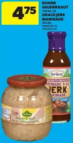 Real Canadian Superstore Kuhne sauerkraut or grace jerk marinade offer