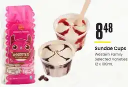 Freson Bros Sundae Cups Western Family offer
