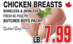 Butcher Boys Chicken breasts boneless & skinless offer