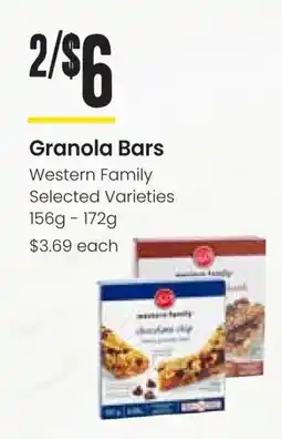 Freson Bros Granola Bars Western Family offer