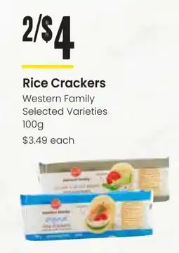 Freson Bros Rice Crackers Western Family offer