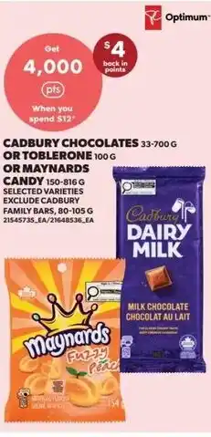 Real Canadian Superstore Cadbury chocolates or toblerone or maynards candy offer
