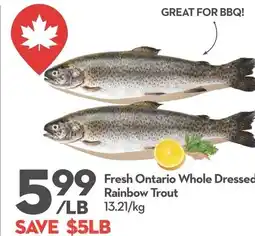 Garden Foods Fresh ontario whole dressed rainbow trout offer