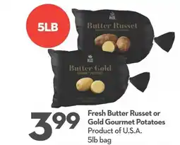 Garden Foods Fresh butter russet or gold gourmet potatoes offer
