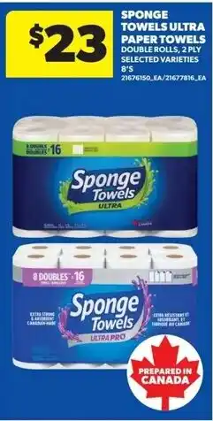Real Canadian Superstore Sponge towels ultra paper towels offer