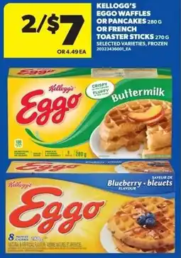 Real Canadian Superstore Kellogg's eggo waffles or pancakes or french toaster sticks offer