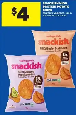 Real Canadian Superstore Snackish high protein potato chips offer