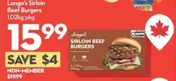Longo's Longos sirloin beef burgers offer