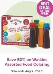 Well Watkins Assorted Food Coloring offer