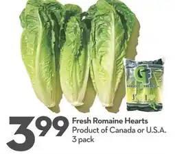 Longo's Fresh Romaine Hearts offer