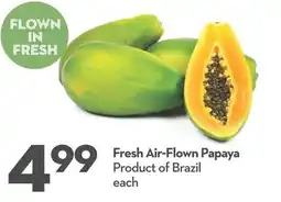 Longo's Fresh Air-Flown Papaya offer