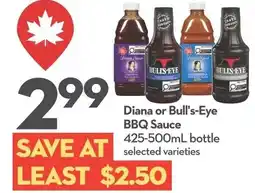 Longo's Diana or bull's-eye bbq sauce offer