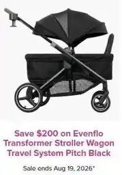 Well Evenflo Transformer Stroller Wagon Travel System Pitch Black offer