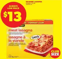 Real Canadian Superstore No name lasagna offer