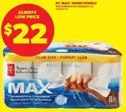 Real Canadian Superstore Pc max paper towels offer