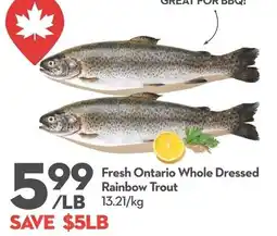 Longo's Fresh Ontario Whole Dressed Rainbow Trout offer