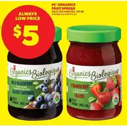 Real Canadian Superstore Pc organics fruit spread offer