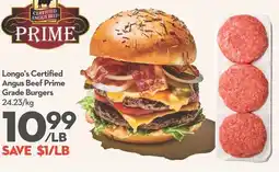 Longo's Longo's Certified Angus Beef Prime Grade Burgers offer