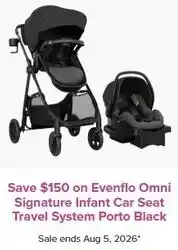 Well Evenflo Omni Signature Infant Car Seat Travel System Porto Black offer