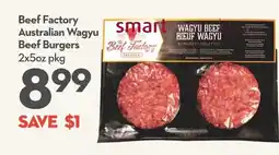 Longo's Beef Factory Australian Wagyu Beef Burgers offer