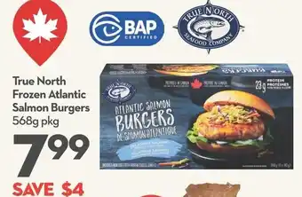 Longo's True North Frozen Atlantic Salmon Burgers offer
