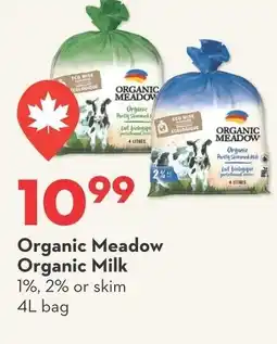 Longo's Organic Meadow Organic Milk offer