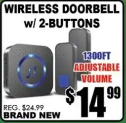 TechSource Wireless doorbell w/2-buttons offer