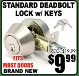 TechSource Standard deadbolt lock w/ keys offer