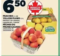 Loblaws Peaches or yellow plums offer