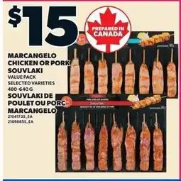 Loblaws Marcangelo chicken or pork souvlaki offer
