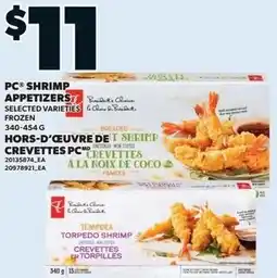 Loblaws Pc shrimp appetizers offer