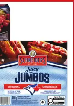 Giant Tiger Schneiders Juicy Jumbos wieners offer