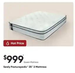 Sleep Country Sealy Posturepedic Z5 2 Mattress Queen Mattress offer